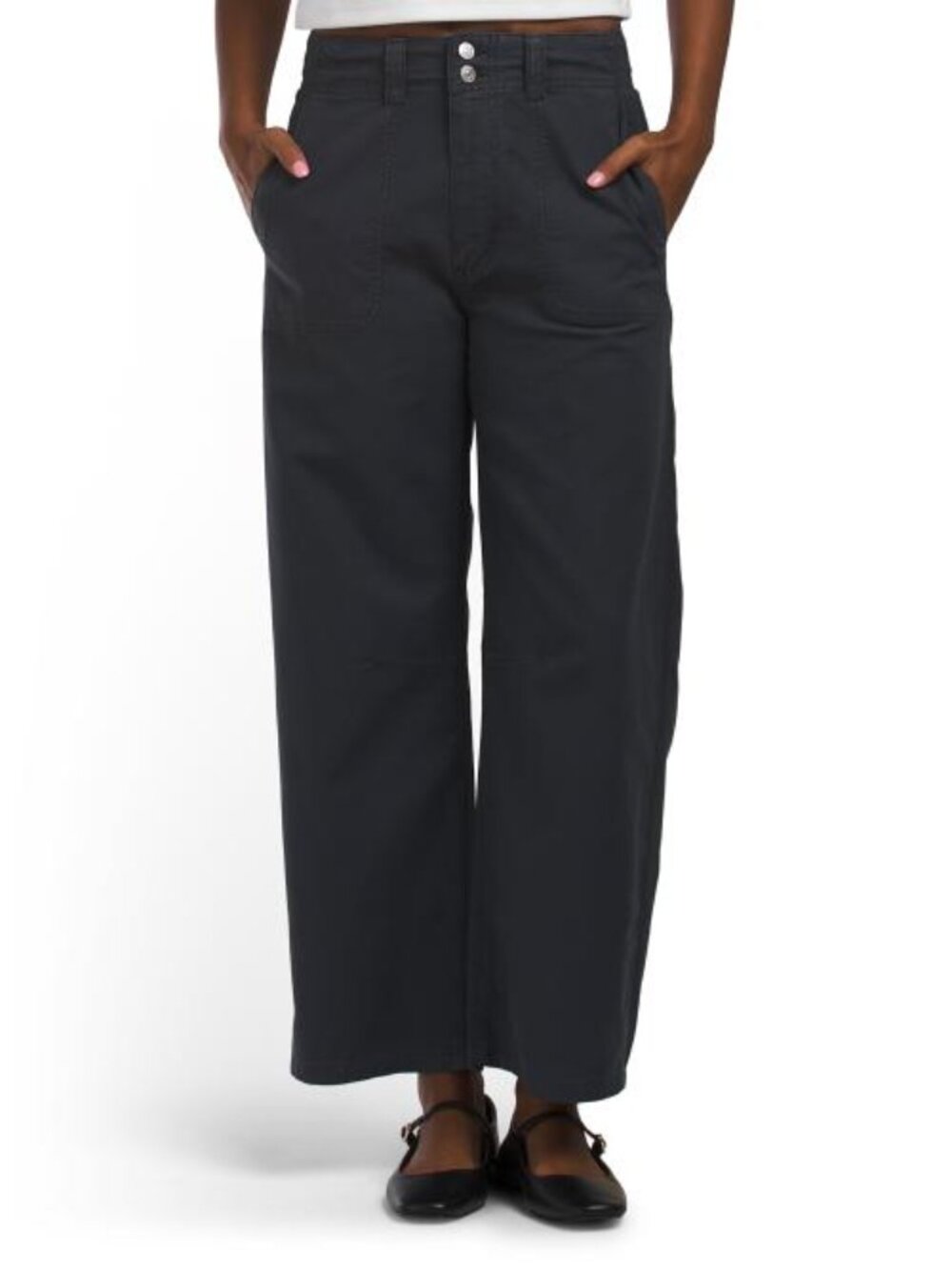 PAIGE Arellia Ankle Pants With Utility Pockets And Knee Darts